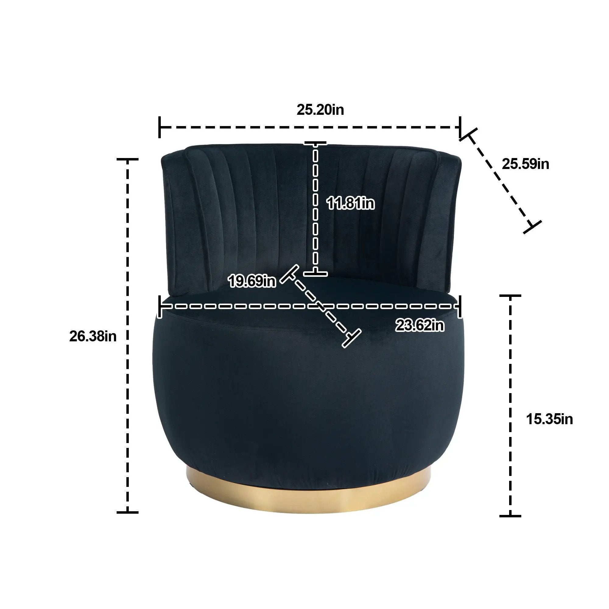 360 Degree Swivel Cuddle Barrel Accent Sofa Chair by Unique Piece Furniture