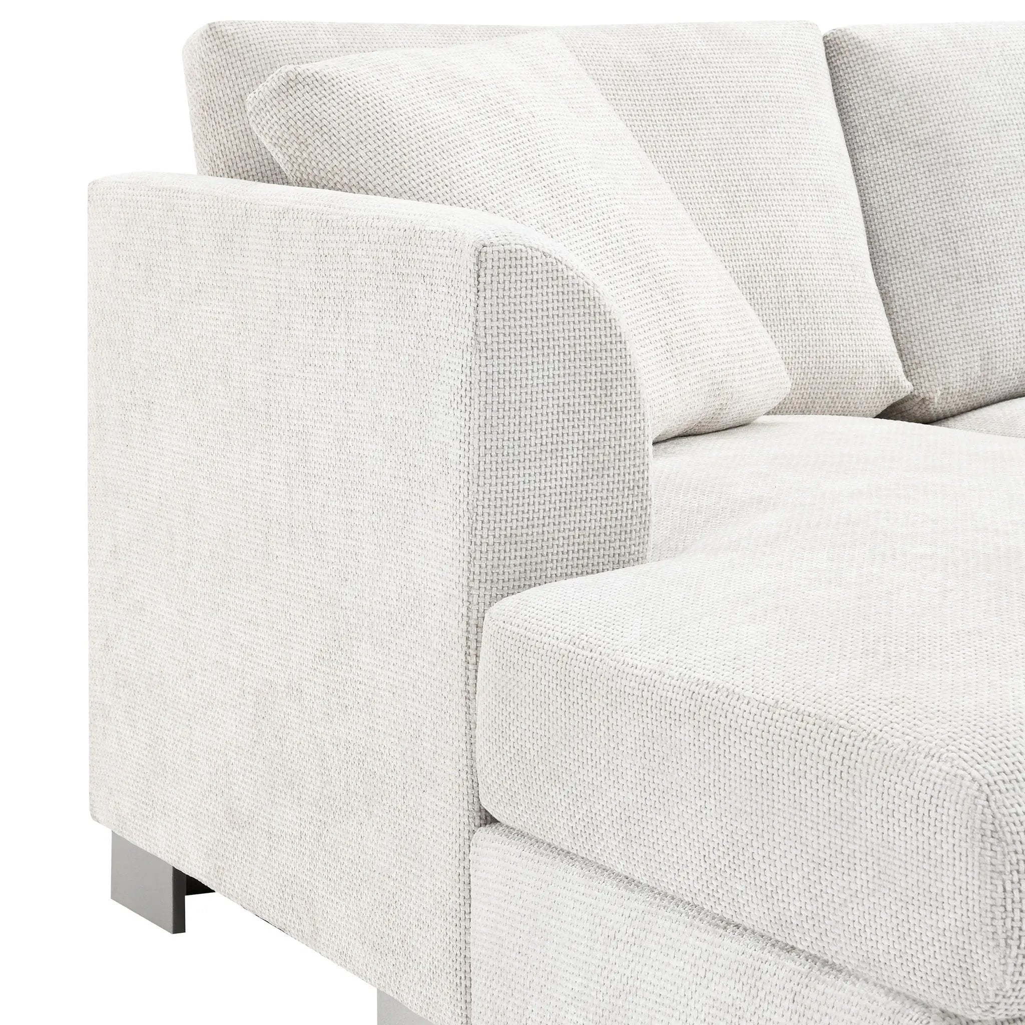 Modern Cloud Sectional Sofa L Shaped Luxury Couch Set With 2 Free Pillows 4 Seat With Oversized Chaise by HouseOfZazla