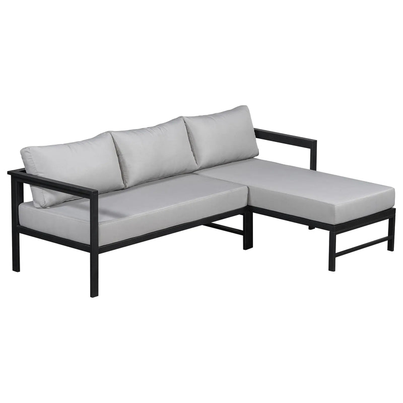 U_style Outdoor L-Shaped Sofa with Iron Frame and Ultra-Thick Cushions by HouseOfZazla