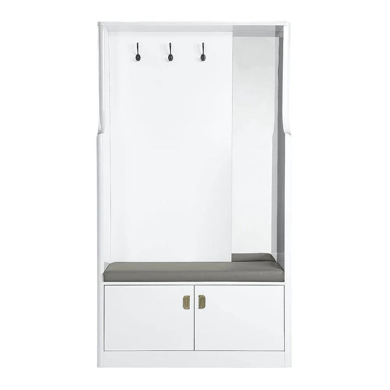 Buck II - Hall Tree - White High Gloss by Unique Piece Furniture