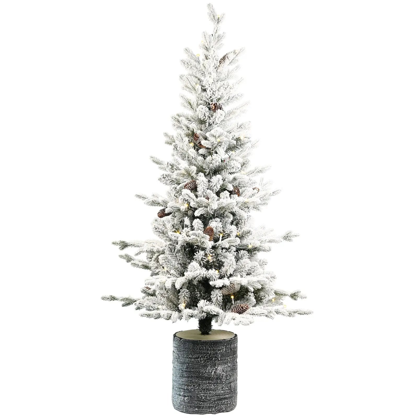 2FT Flocked Christmas Tree with Pot Base by HouseOfZazla