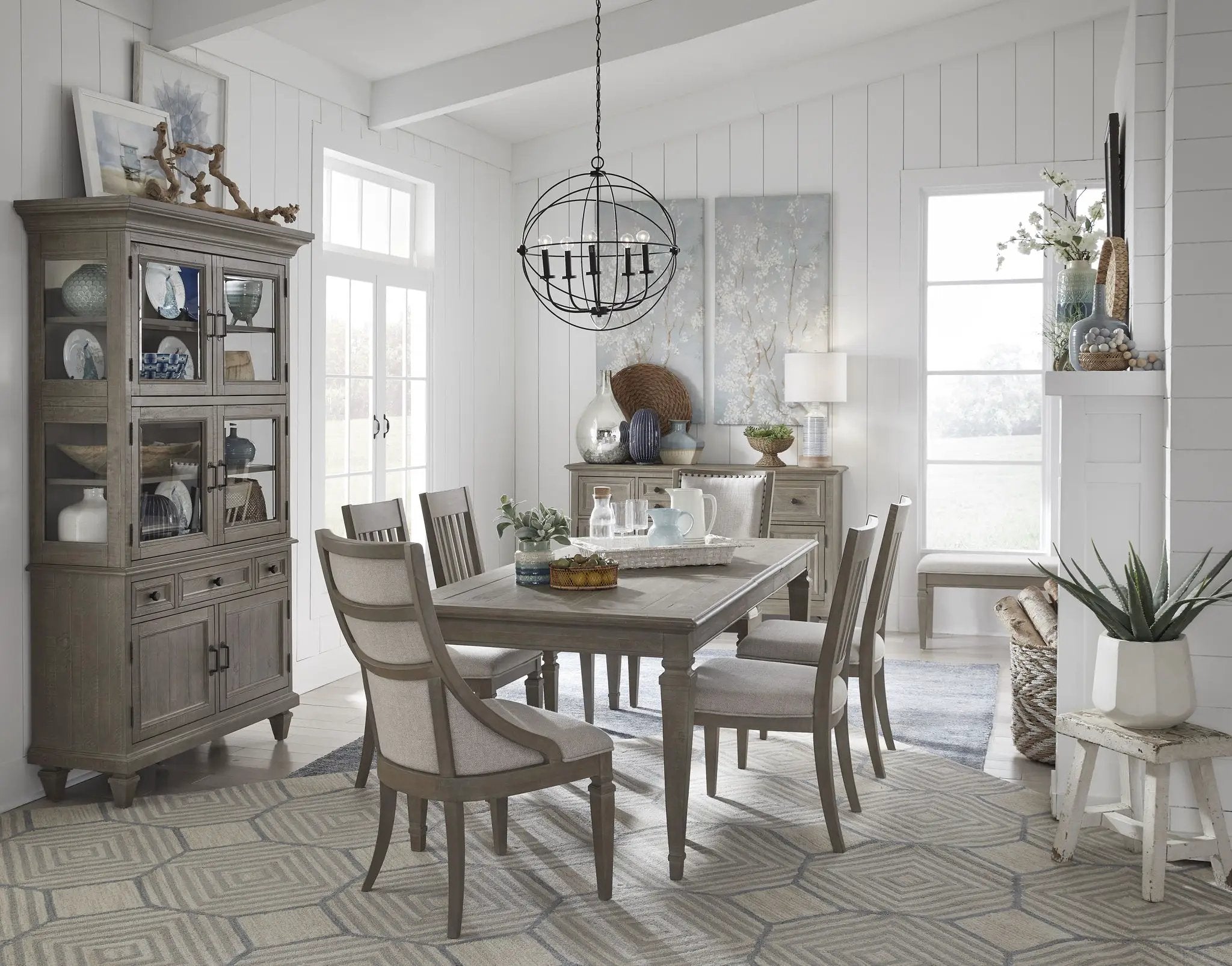 Lancaster - Dining Arm Chair With Upholstered Seat & Back (Set of 2) - Dovetail Gray by Unique Piece Furniture