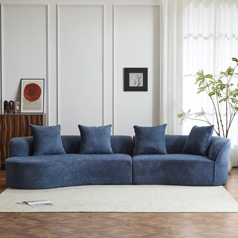 Elegant Curved Sectional Sofa With Full Foam Comfort by HouseOfZazla