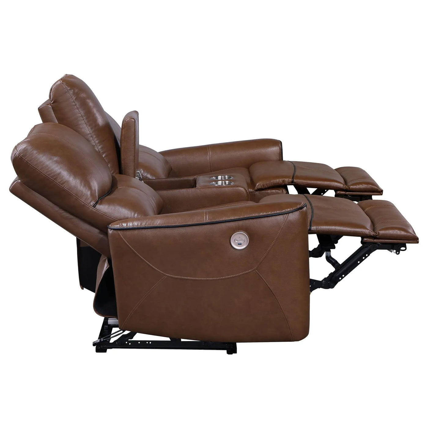 Denson - Power Reclining Loveseat With Console And USB Port by HouseOfZazla