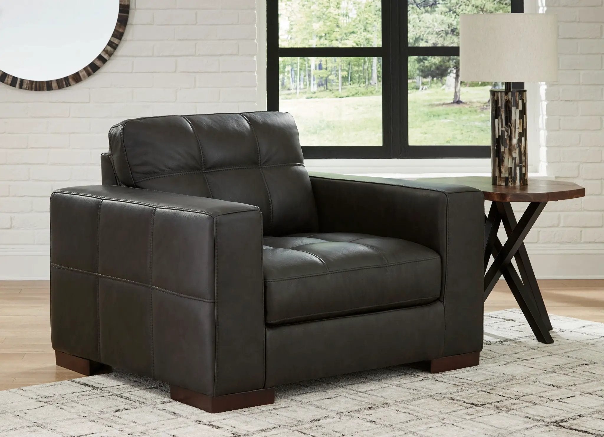 Luigi - Chair And A Half - Thunder by Unique Piece Furniture