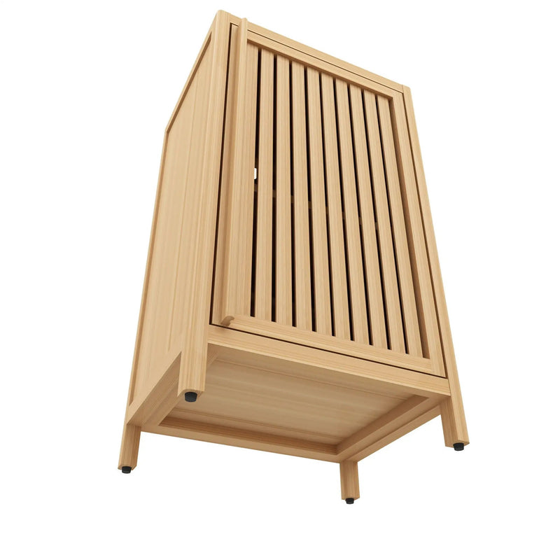 Bamboo Freestanding Storage Cabinet With Door And Shelf For Bathroom, Living Room, Kitchen - Natural / Natural Wood by HouseOfZazla