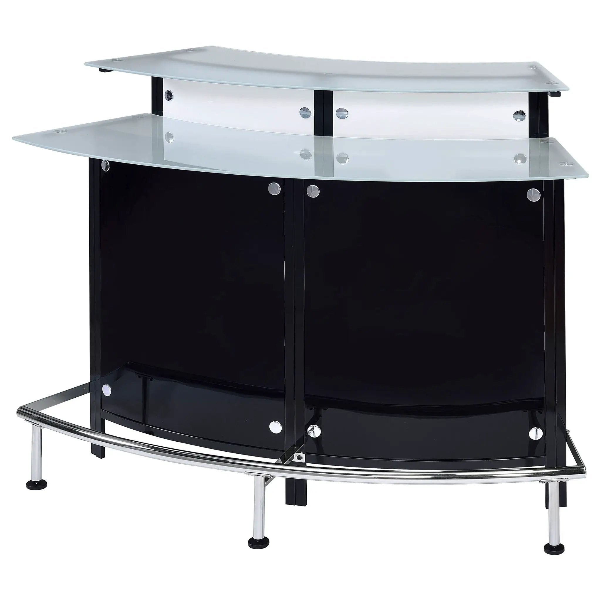 Keystone - Home Bar With Stemware & Wine Storage - Black by HouseOfZazla