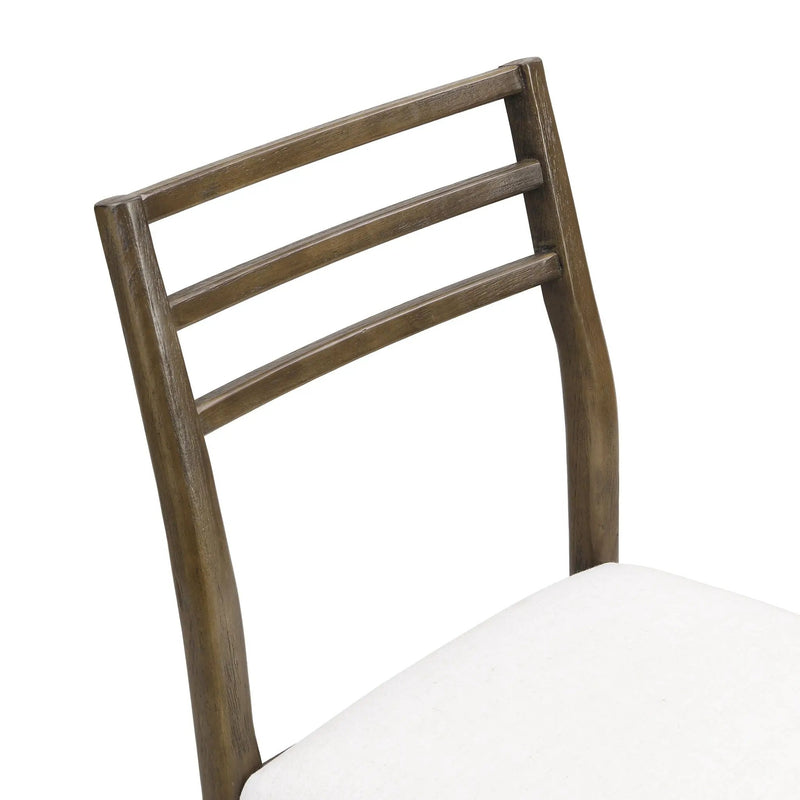 Farmhouse Style Dining Chair Set With Ladder Back Design by HouseOfZazla