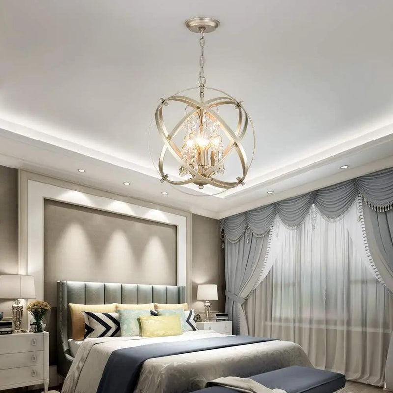 4 Lights Cage Crystal Chandelier by HouseOfZazla