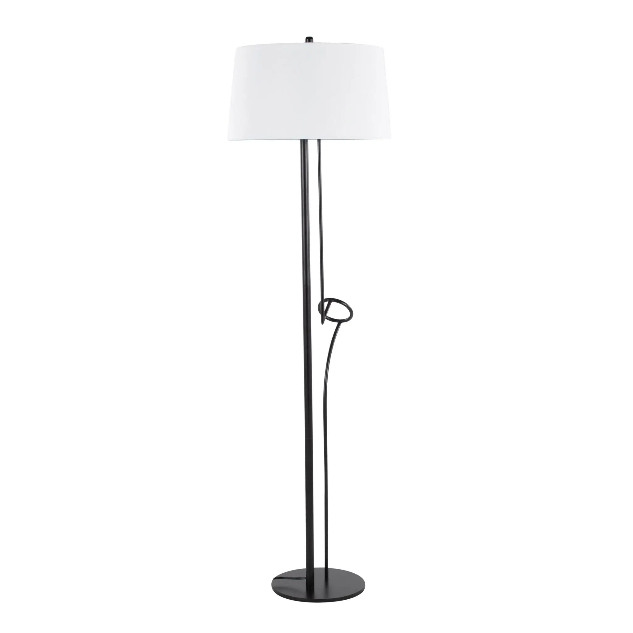 Shadow Contemporary Floor Lamp - Black / White by HouseOfZazla