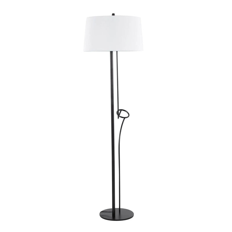 Shadow Contemporary Floor Lamp - Black / White by HouseOfZazla