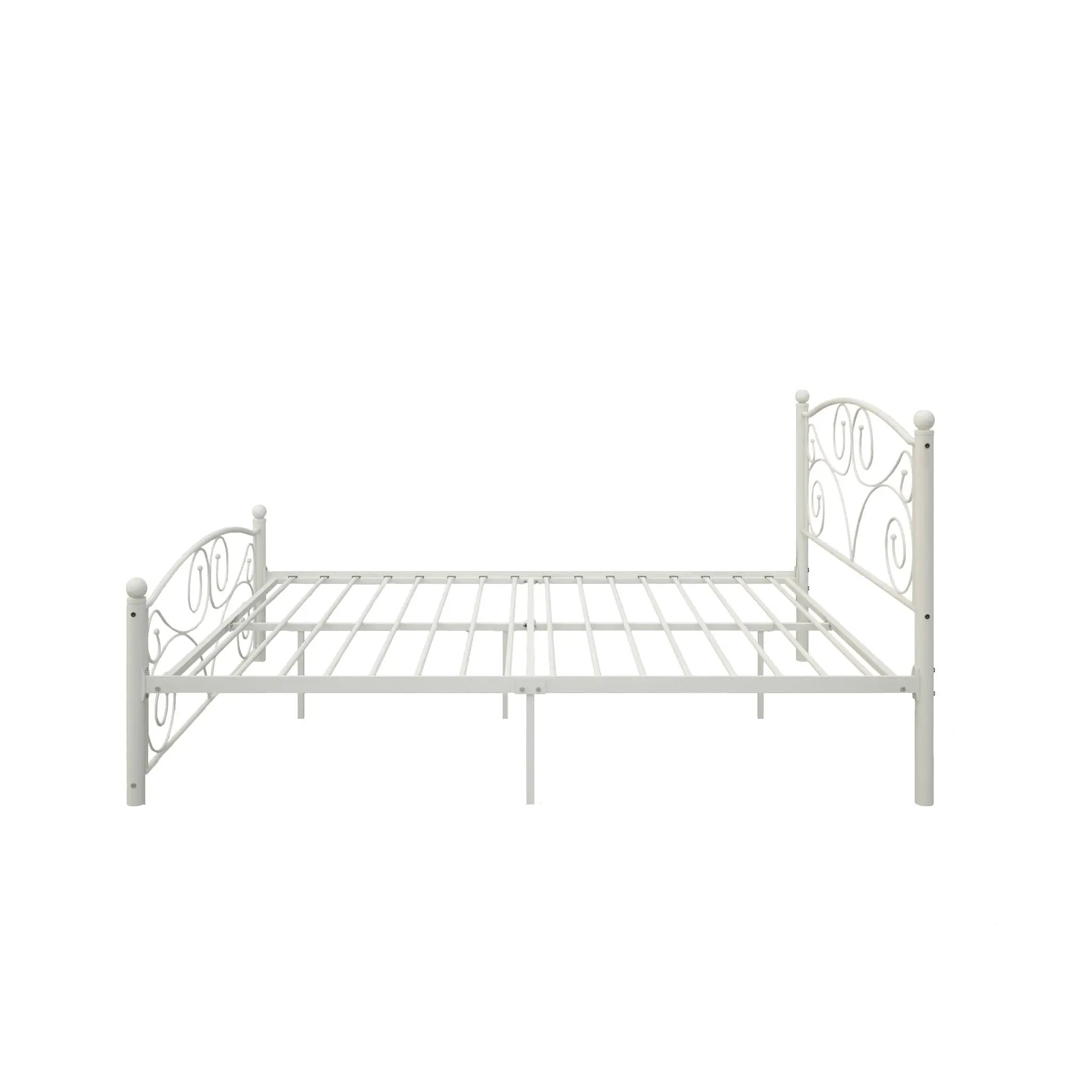 Unique Flower Sturdy System Metal Bed Frame With Headboard And Footboard by Unique Piece Furniture