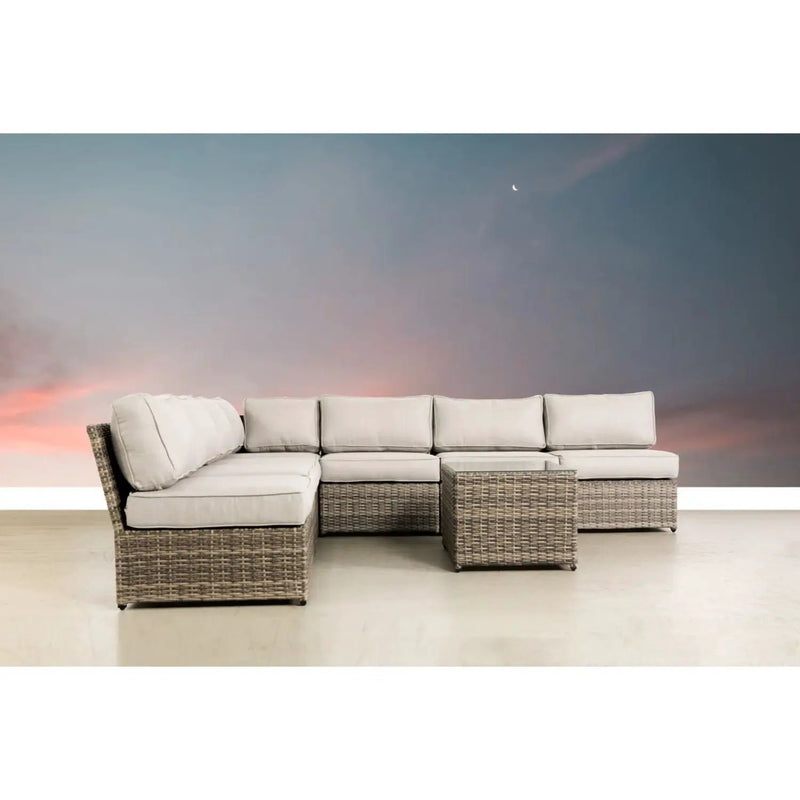 Comfortable Modern Patio Rattan Sectional Set With Cushions by HouseOfZazla