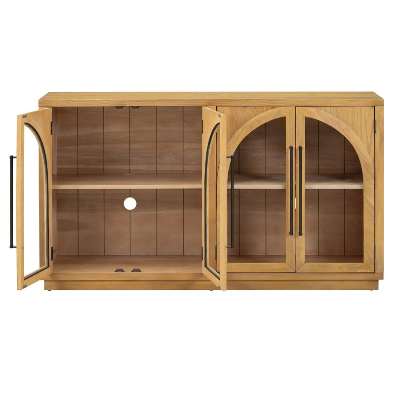 TREXM 4-Door Large Storage Sideboard Buffet Cabinet by HouseOfZazla
