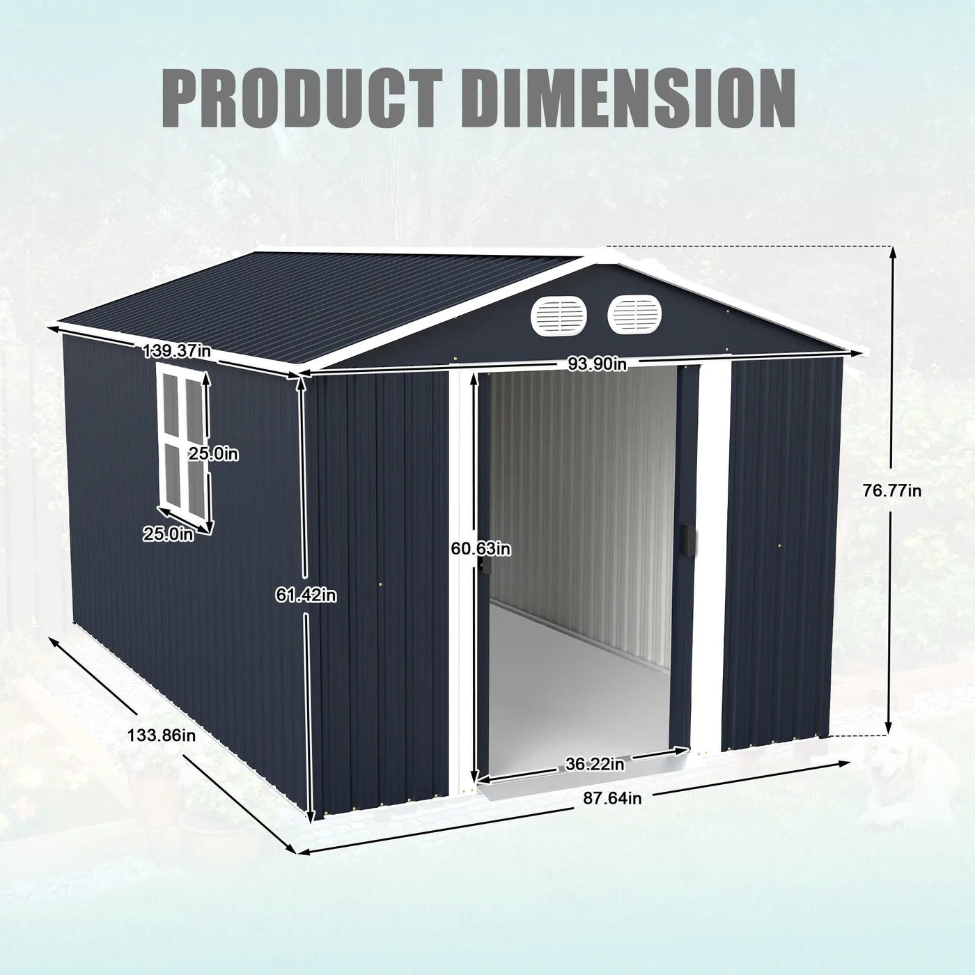 Campcraft 8x12 Ft Outdoor Metal Storage Shed by HouseOfZazla