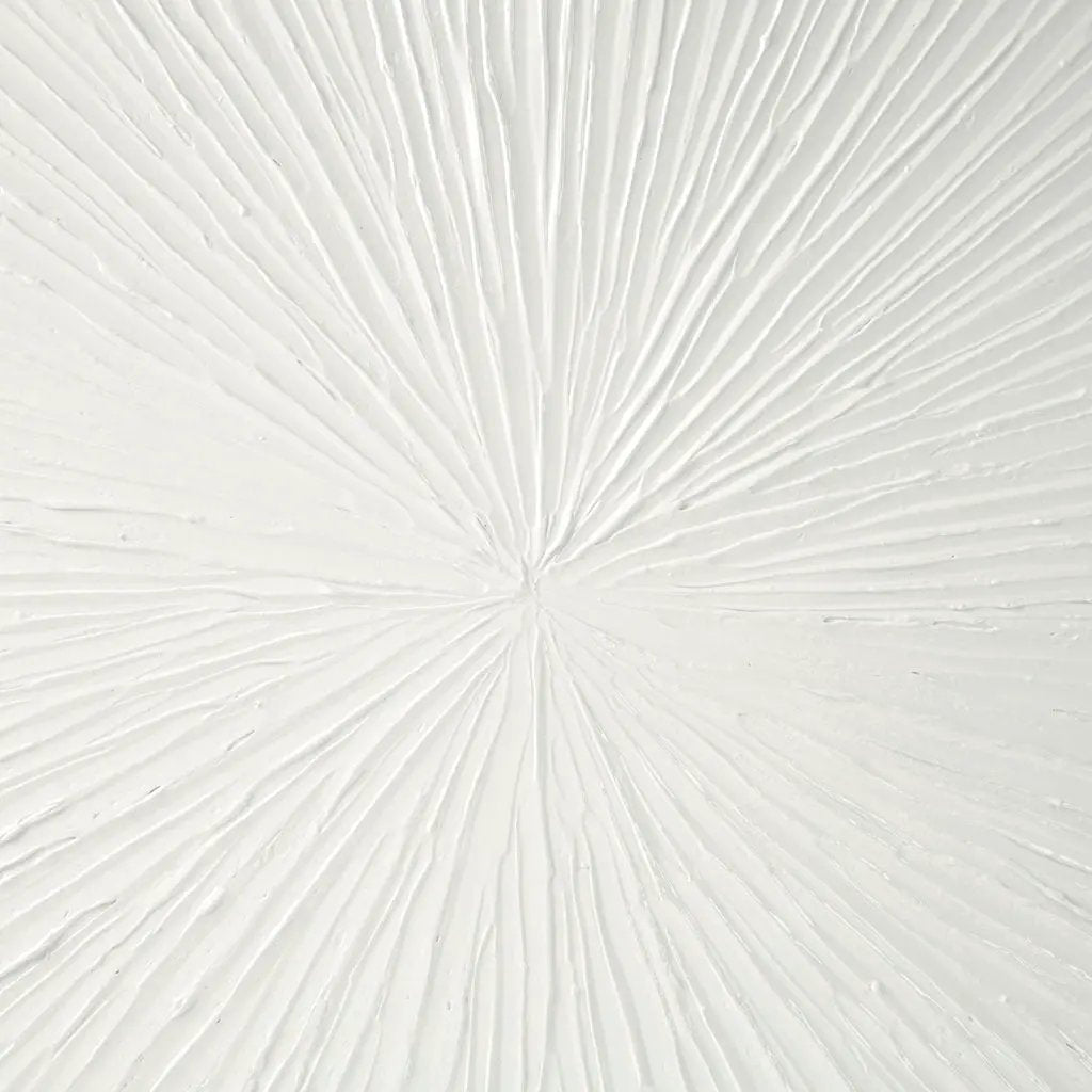 Luminous Burst Signature White Gloss Dimensional Resin Wall Art by HouseOfZazla