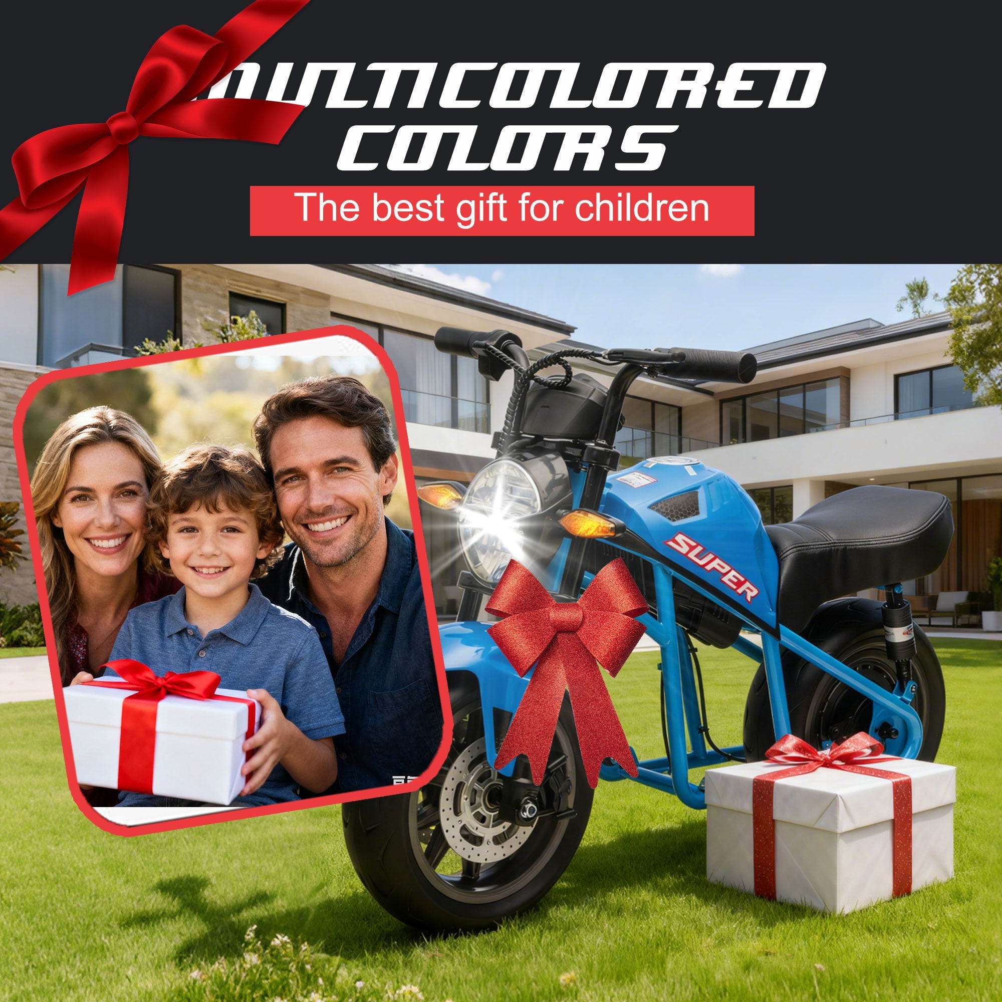 24V 300W Kids Ride On XL Electric Motorcycle by HouseOfZazla