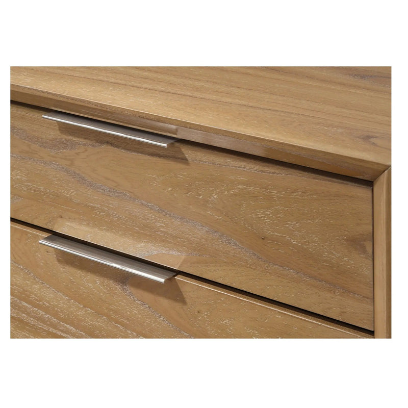 1 Piece 5 Drawer Tall Chest Bedroom Furniture - Natural Wood by Unique Piece Furniture