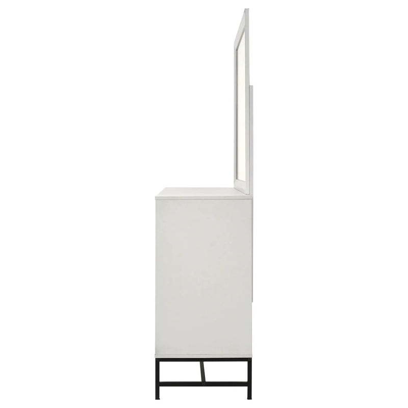 Sonora 6-drawer Dresser with Mirror White by Unique Piece Furniture