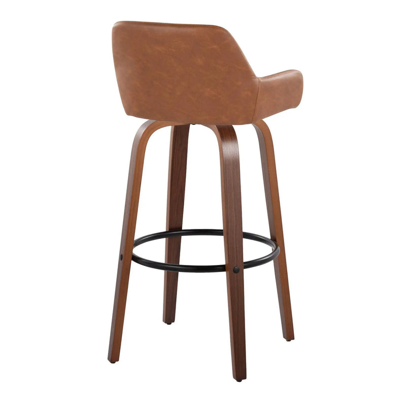 Daniella - Contemporary Fixed Height, Barstool & Swivel And Round Footrest (Set of 2) by Unique Piece Furniture