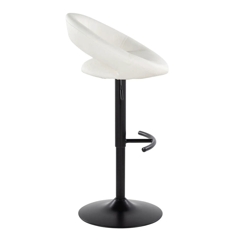 Posh - Contemporary Adjustable Barstool With Swivel & Rounded T Footrest (Set of 2) by Unique Piece Furniture
