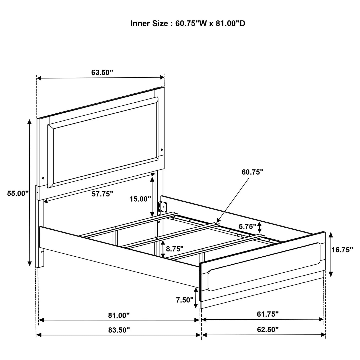 Sophia - Panel Bed With LED Headboard by HouseOfZazla