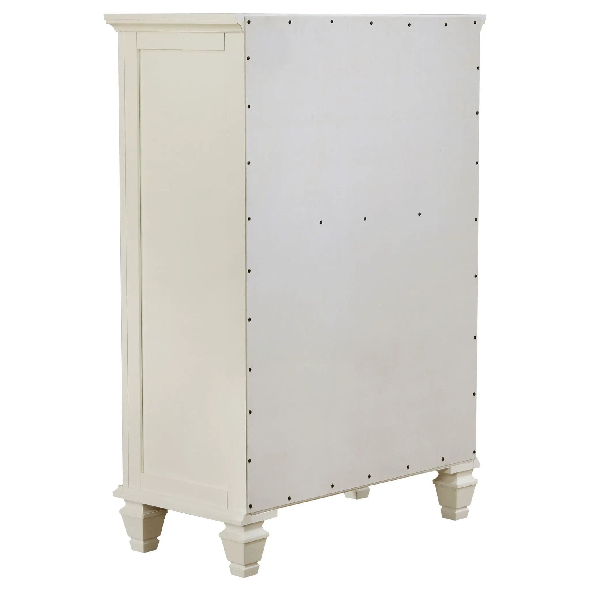 Sandy Beach 5-drawer Bedroom Chest Cream White by Unique Piece Furniture