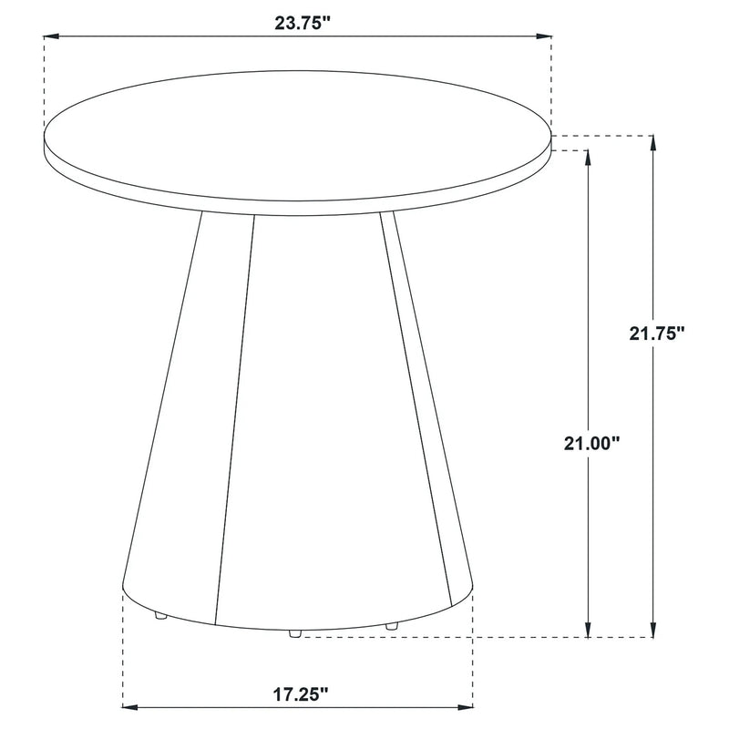 Franklin Round Wood Pedestal Side End Table Dark Brown by Unique Piece Furniture