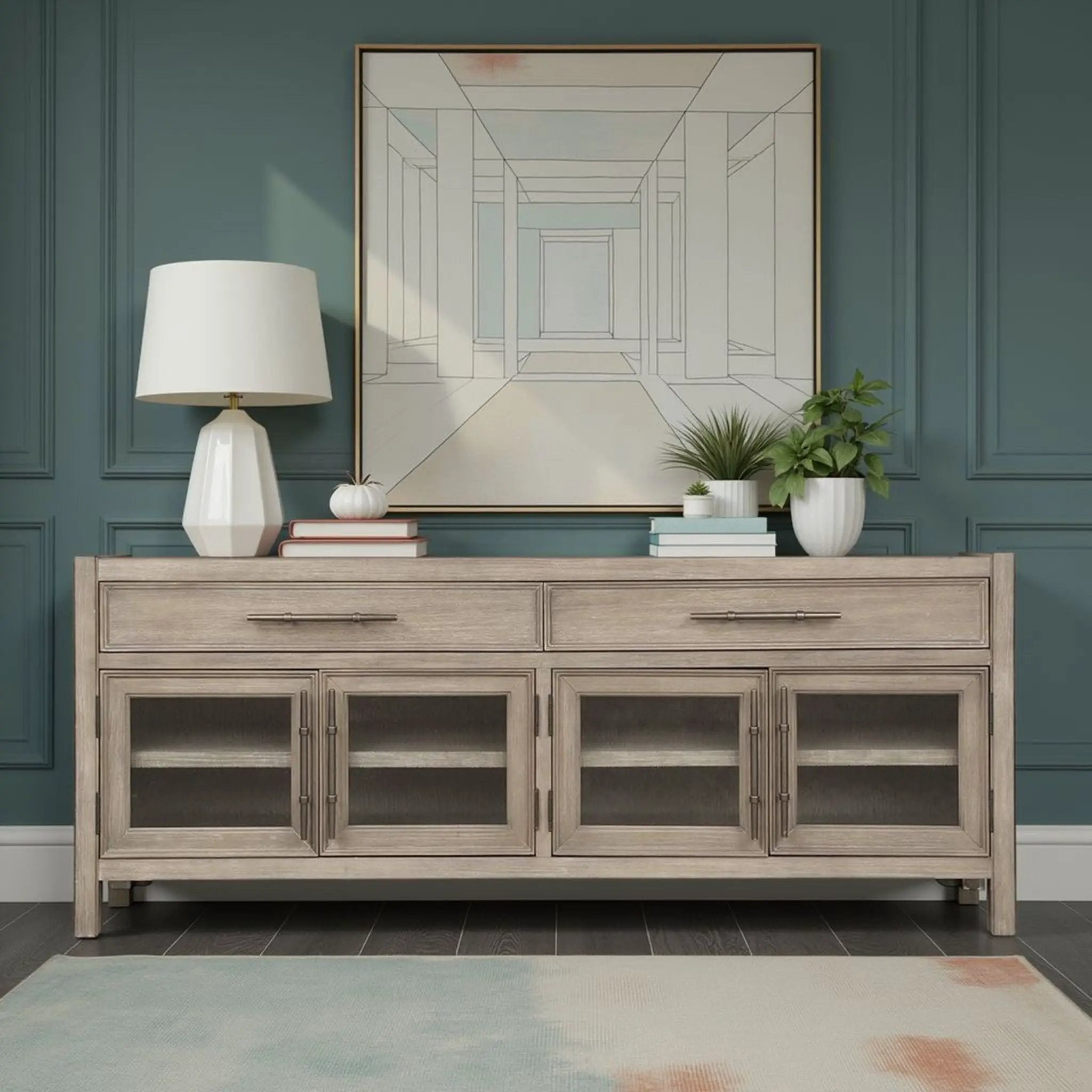 Cypress Lane - TV Stand Console - White Oak by Unique Piece Furniture