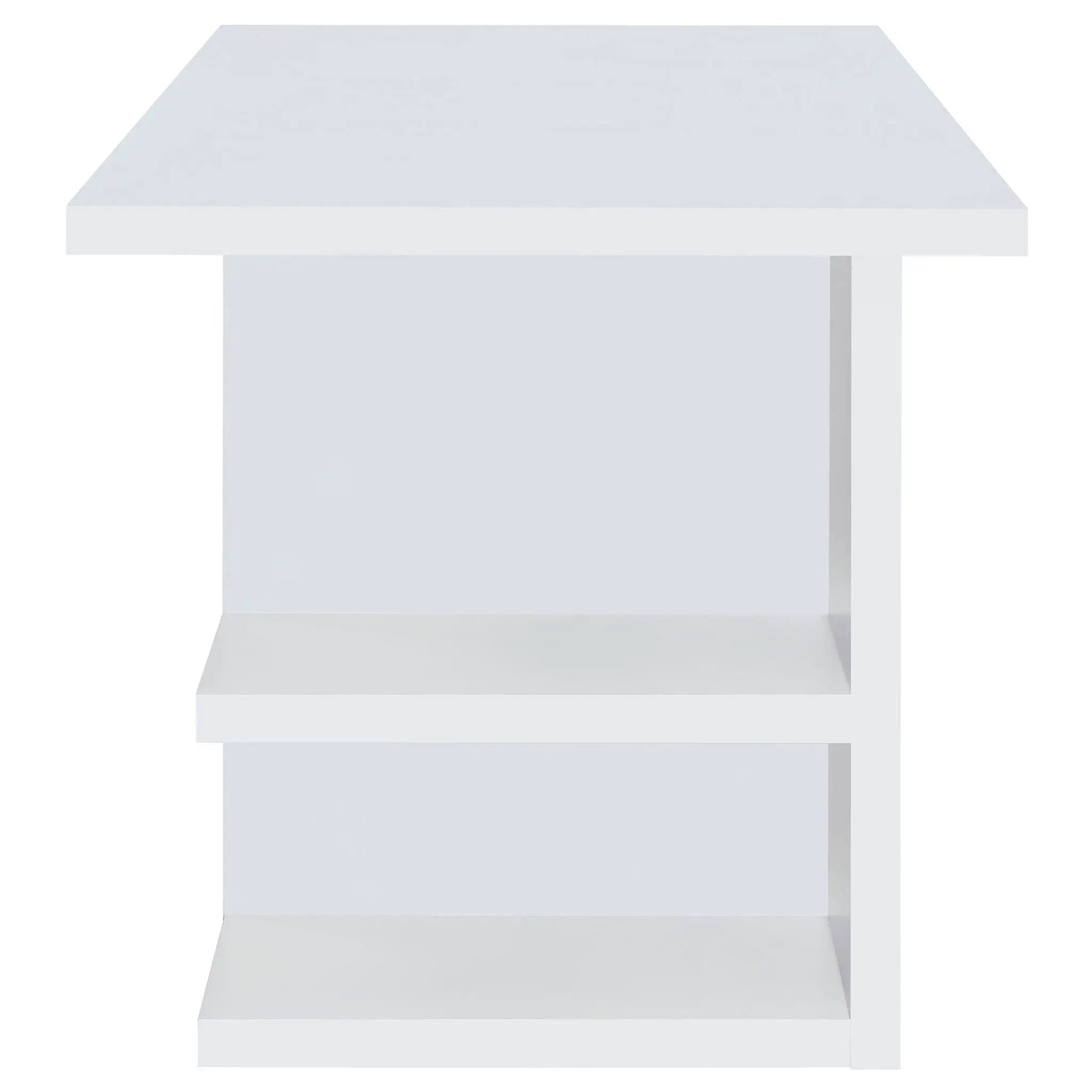 Hannah - 4 Shelf Writing Desk With Open Shelving - White by HouseOfZazla
