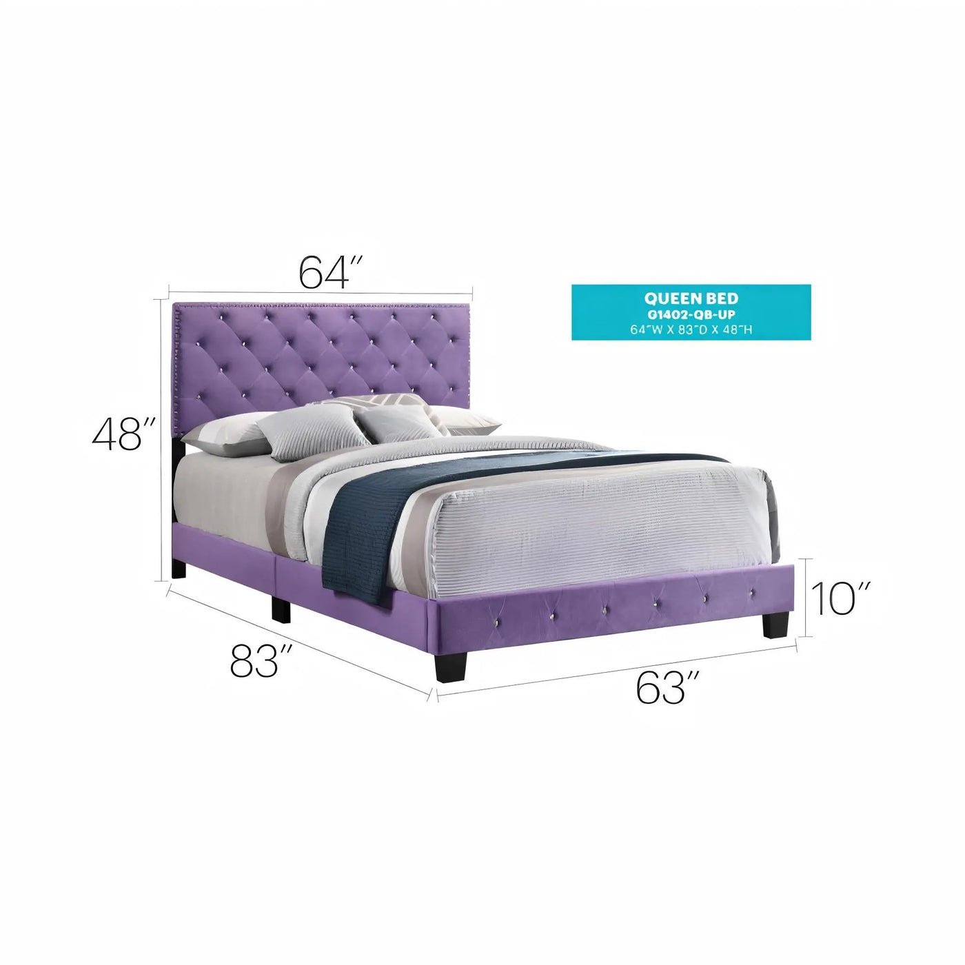 Luxurious Upholstered Bed by Unique Piece Furniture