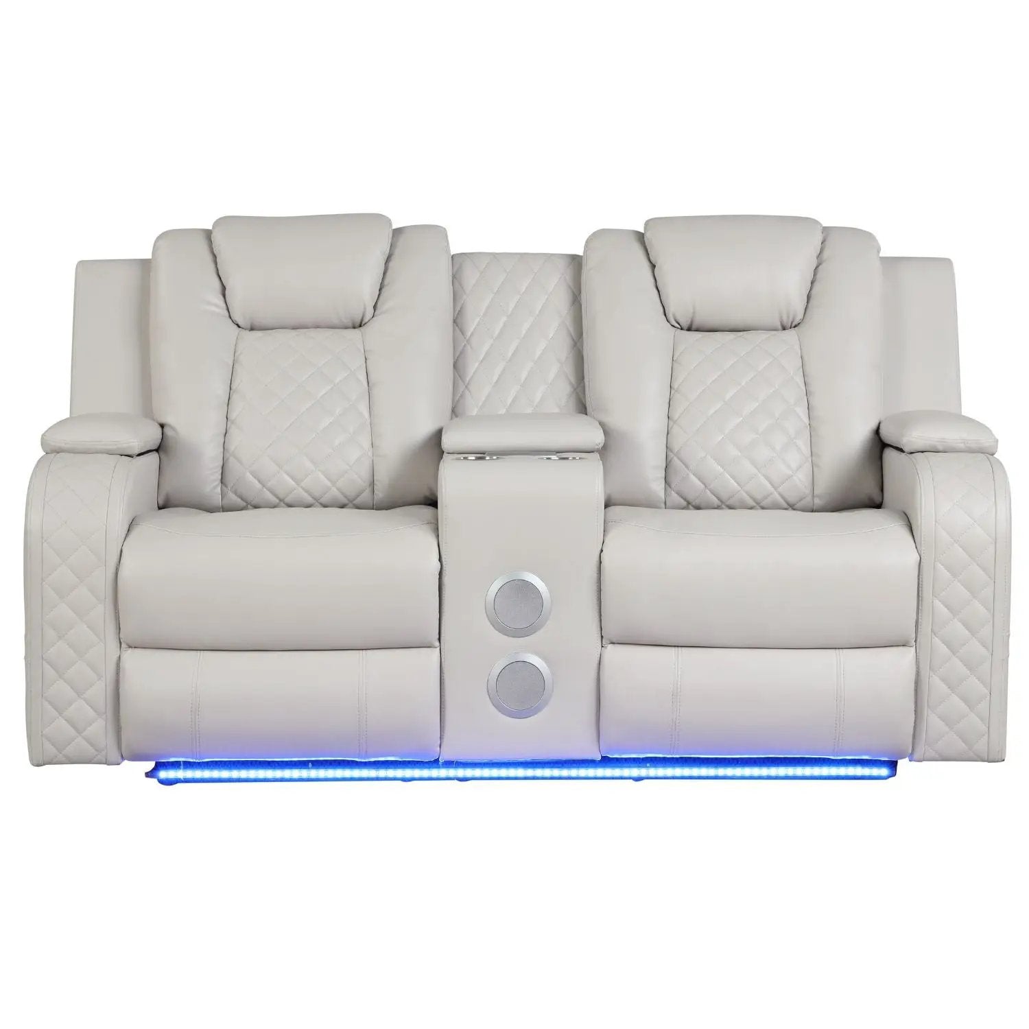 Benz - Power Reclining Loveseat With LED Lighting And Built In USB by HouseOfZazla