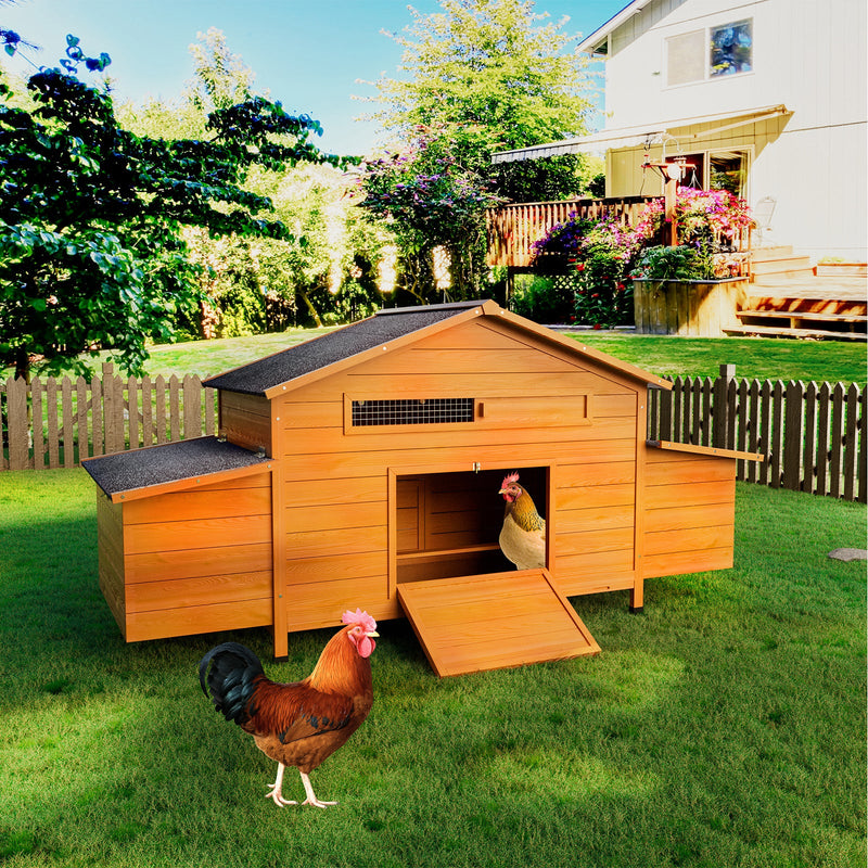 70" Large Wooden Chicken Coop with 2 Nesting Boxes by HouseOfZazla