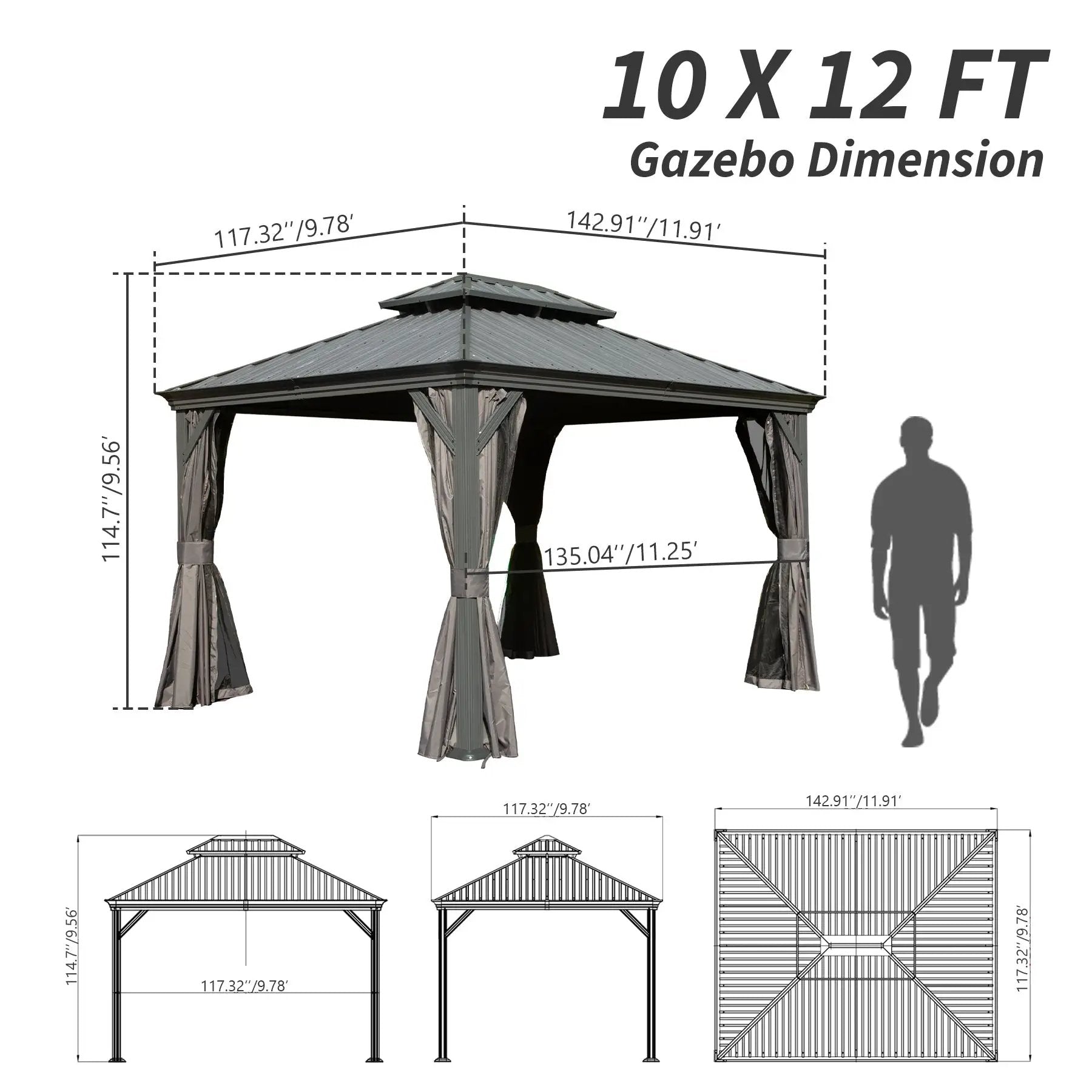 10' X 12' Hardtop Gazebo by HouseOfZazla