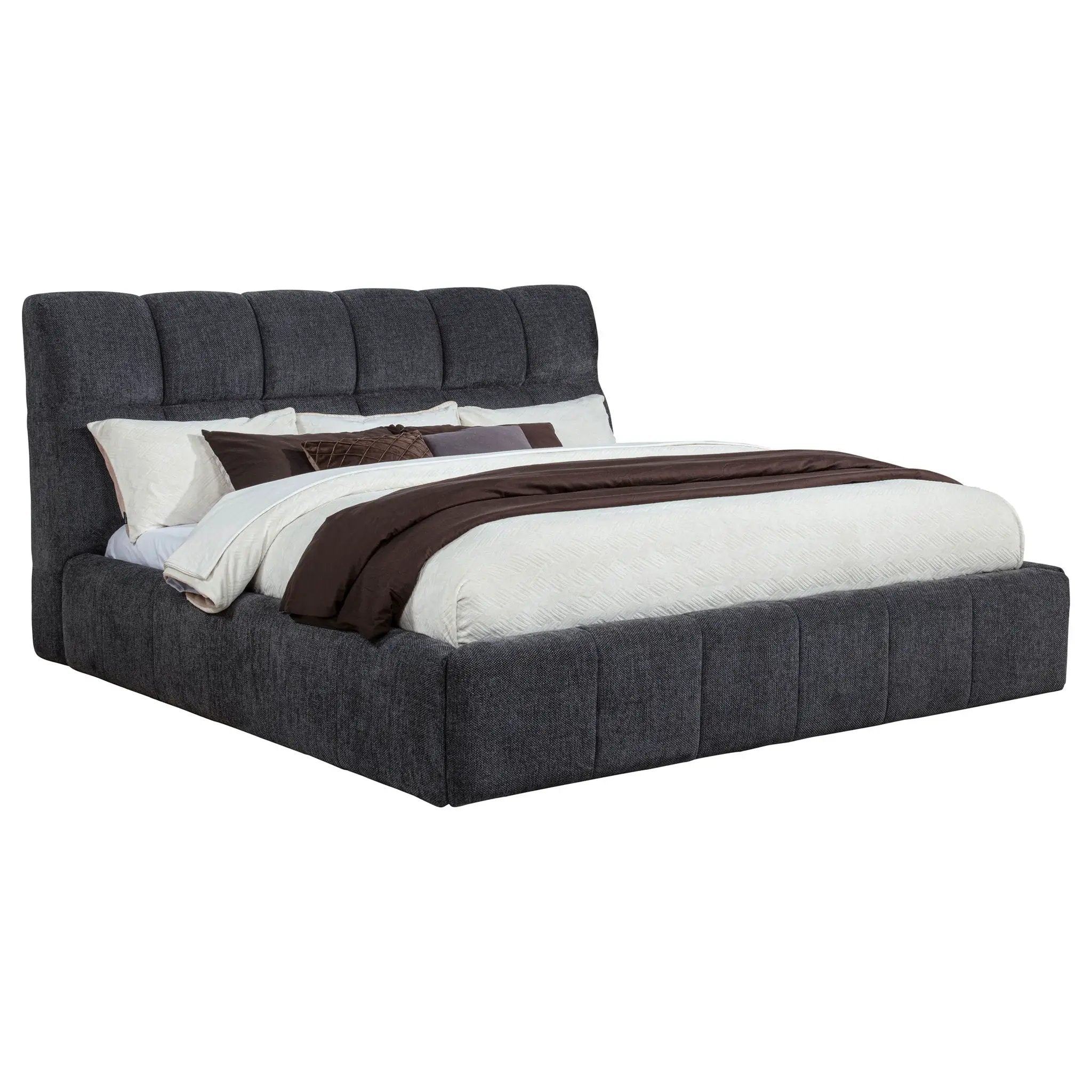 Nollet 48-inch Upholstered Eastern King Platform Bed Grey by Unique Piece Furniture