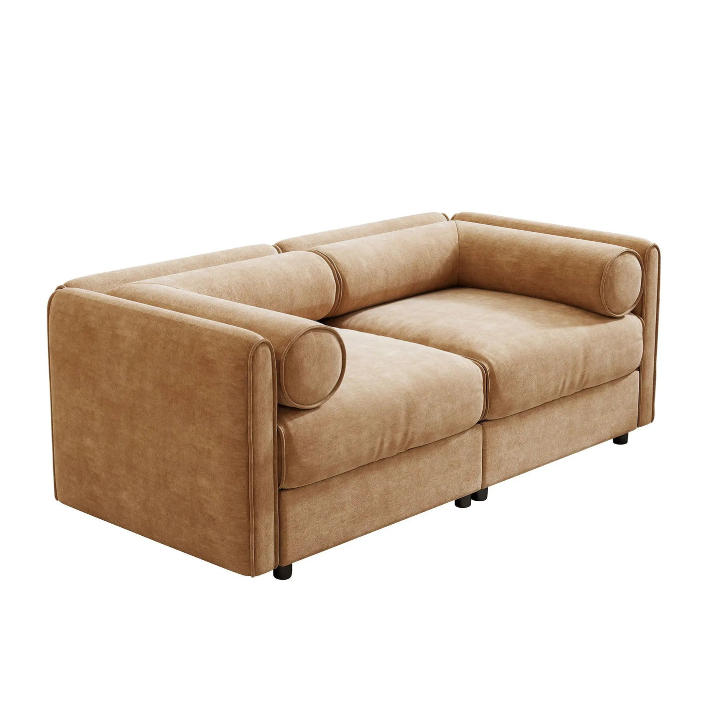 Stylish Sofa With Storage Seat And Cylindrical Backrest by Unique Piece Furniture