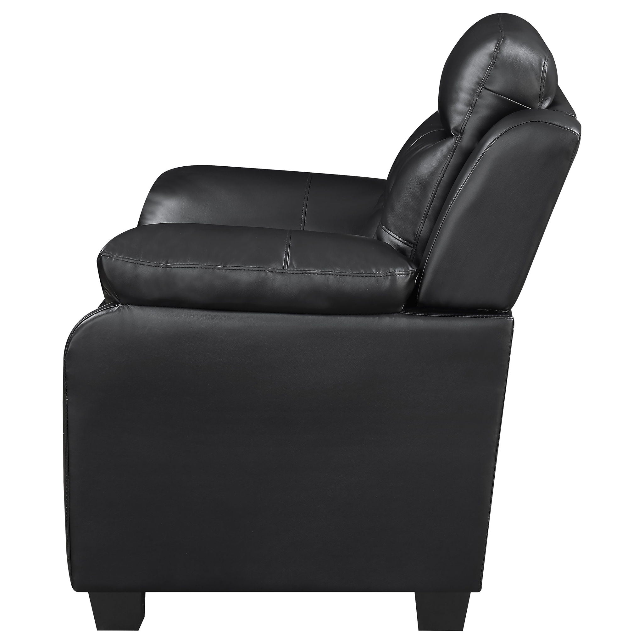 Eaton - Padded Sofa With Tufted Design - Black by HouseOfZazla