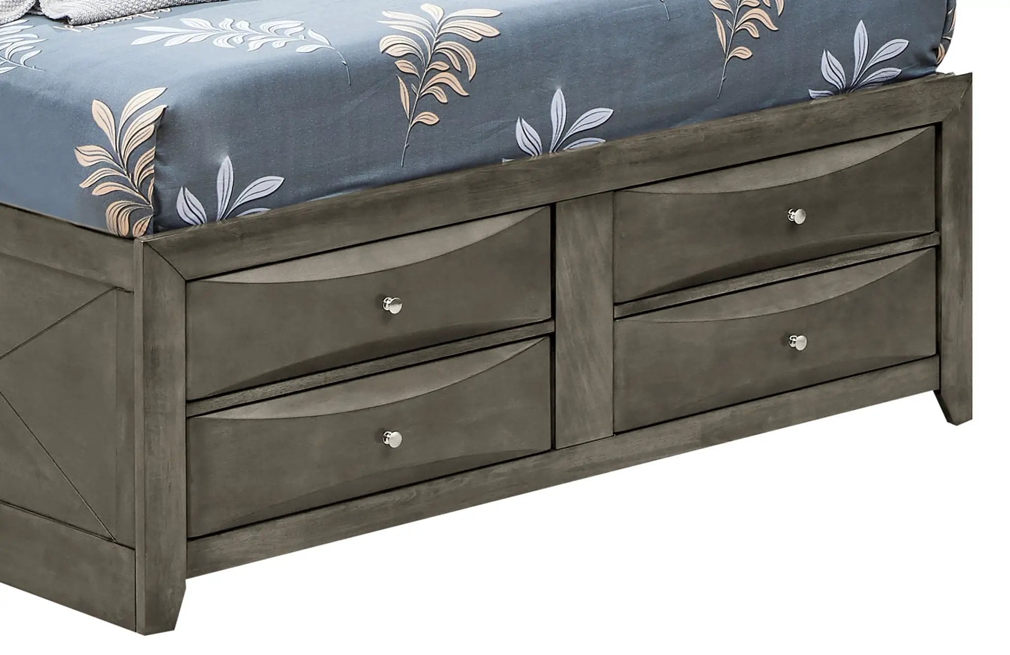 Modern Design Storage Bed With Bookcase Headboard by HouseOfZazla