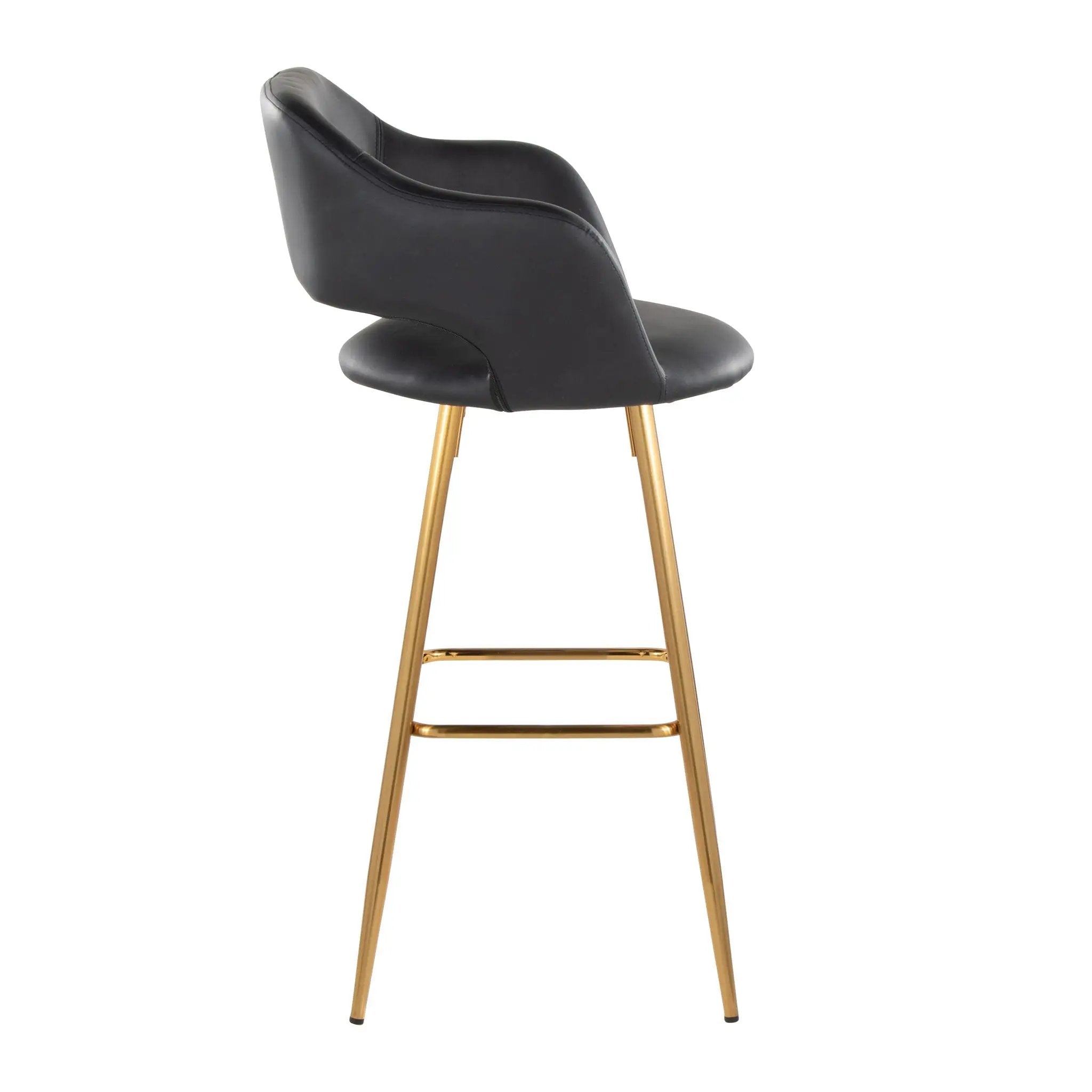 Margarite - Contemporary Fixed Height Barstool With Footrest (Set of 2) With Square by Unique Piece Furniture