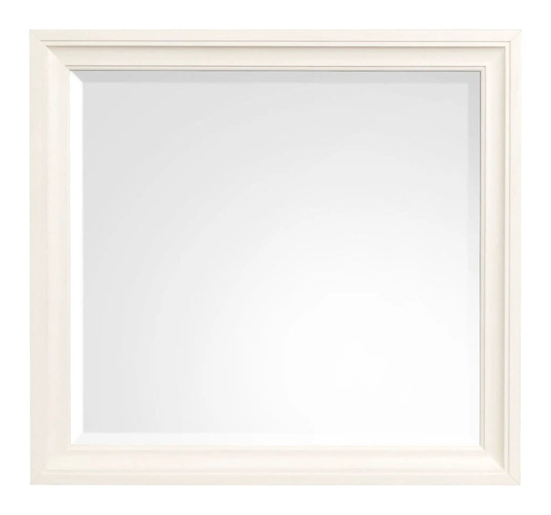 Kingston - Landscape Mirror - Whisper White And Cerused Nutmeg by Unique Piece Furniture