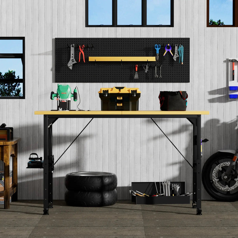 71" Adjustable Workbench with Pegboard by HouseOfZazla