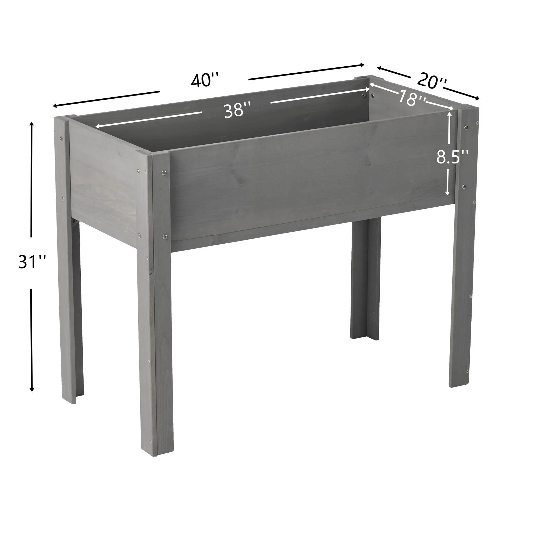 Raised Garden Bed With Legs, Elevated Planter Box For Outdoor Plants by HouseOfZazla