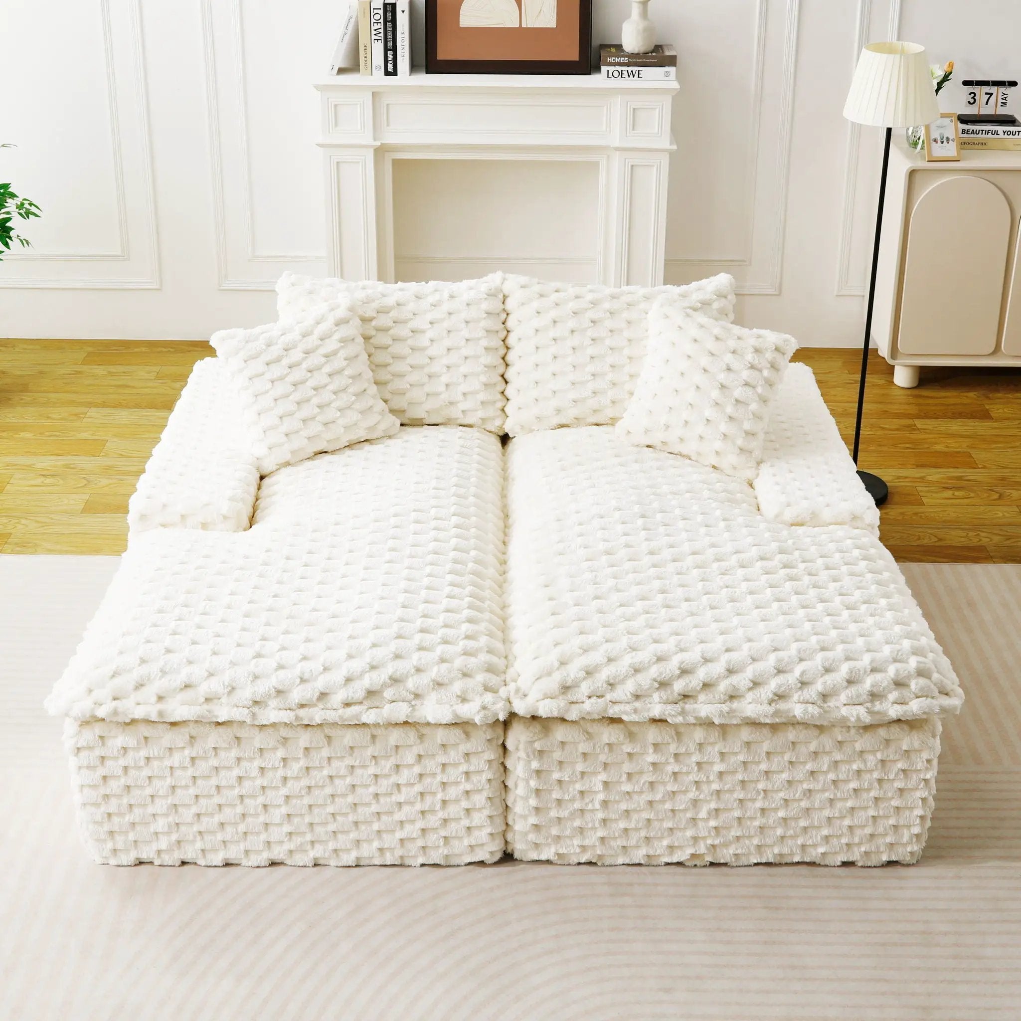 Double Chaise Lounge With Full Compressed Sponge by Unique Piece Furniture