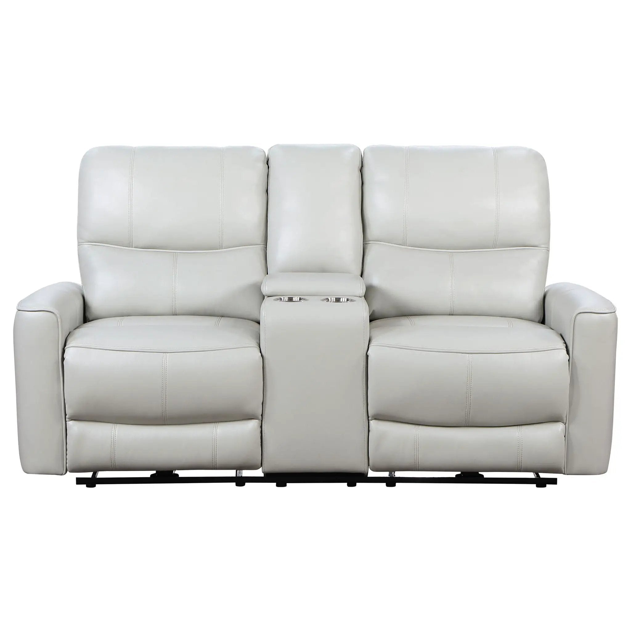 Greenfield Upholstered Power Reclining Loveseat Dove Grey by Unique Piece Furniture