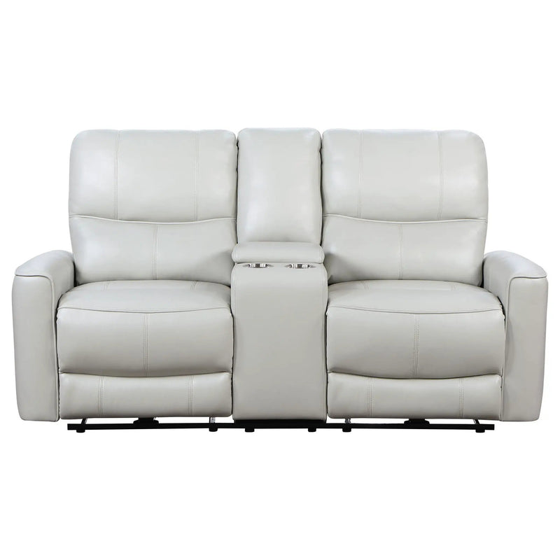 Greenfield Upholstered Power Reclining Loveseat Dove Grey by Unique Piece Furniture