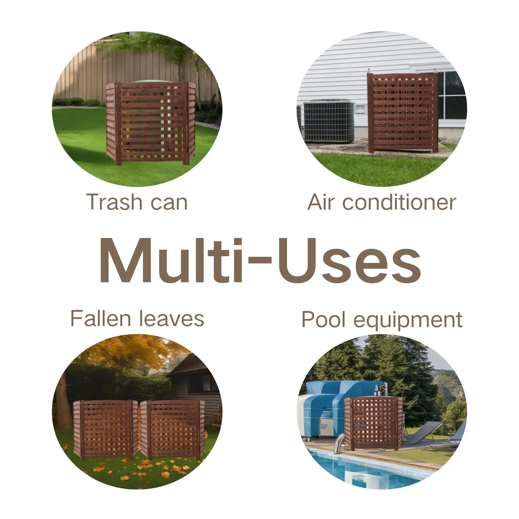 3 Panel Outdoor Air Conditioner Fence Screen by HouseOfZazla