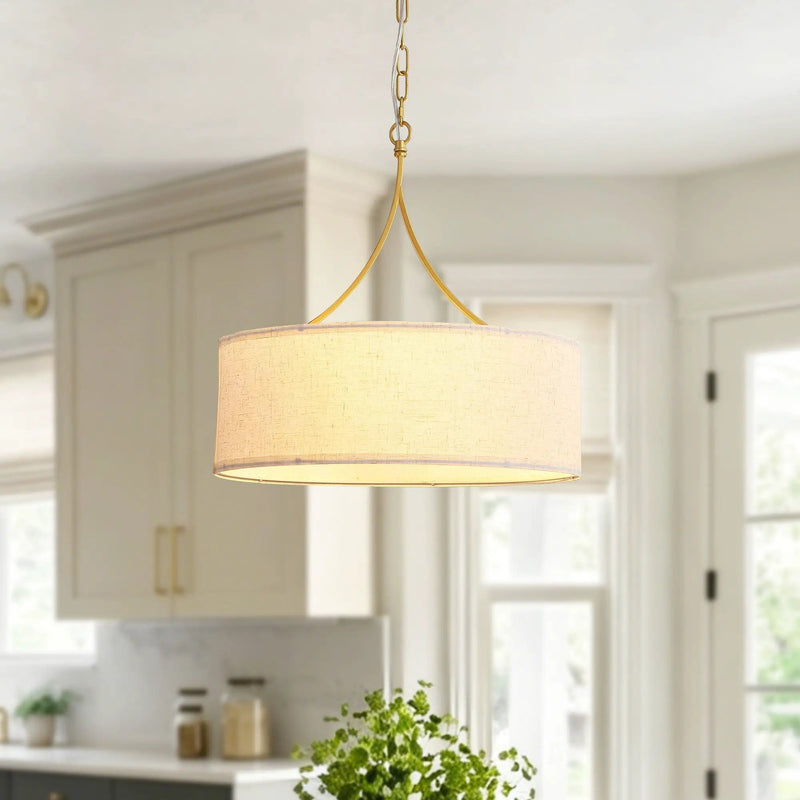 3 Light Drum Pendant Light by Unique Piece Furniture