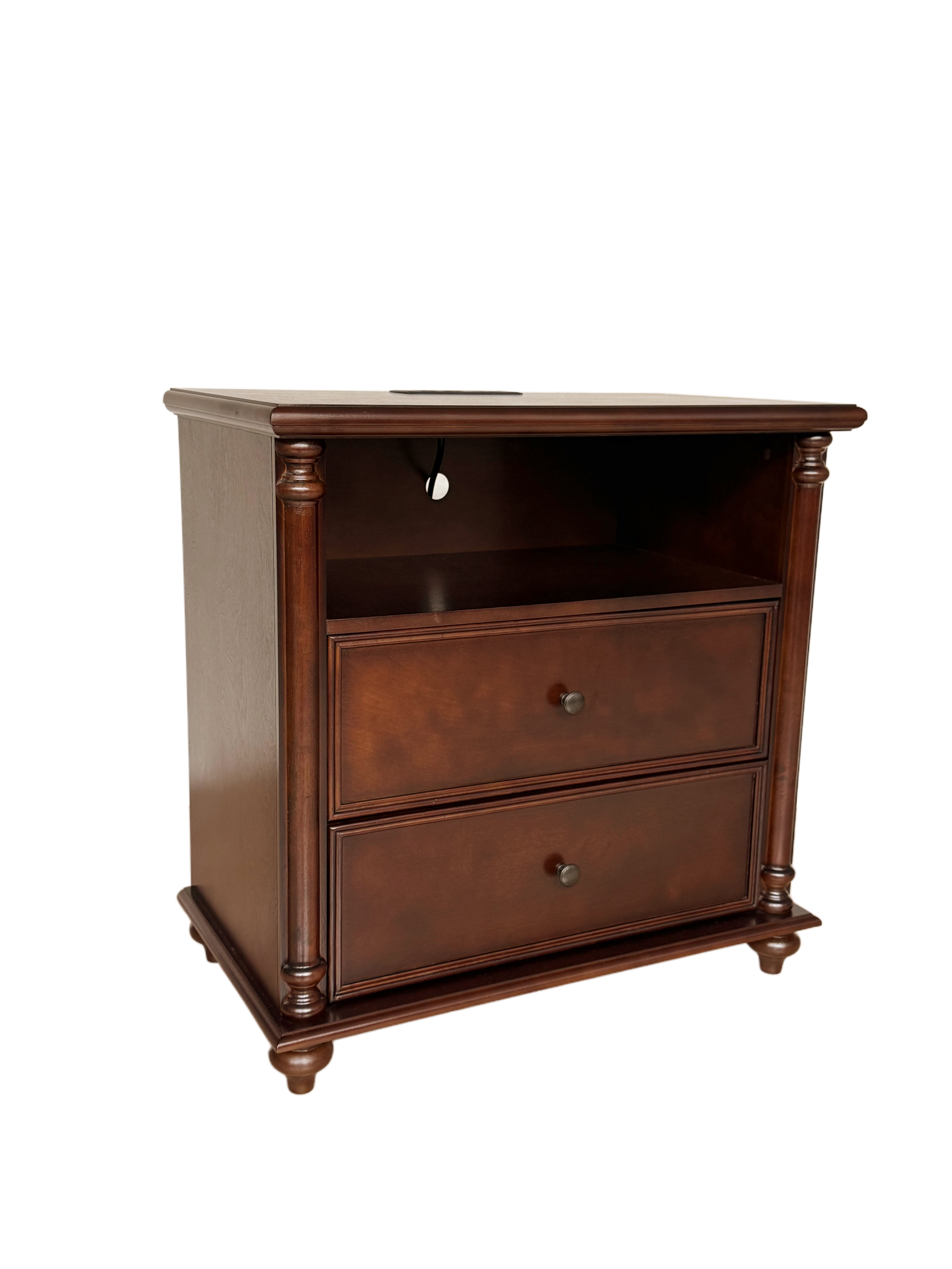 28" Nightstand with Charging Station, Rustic by HouseOfZazla