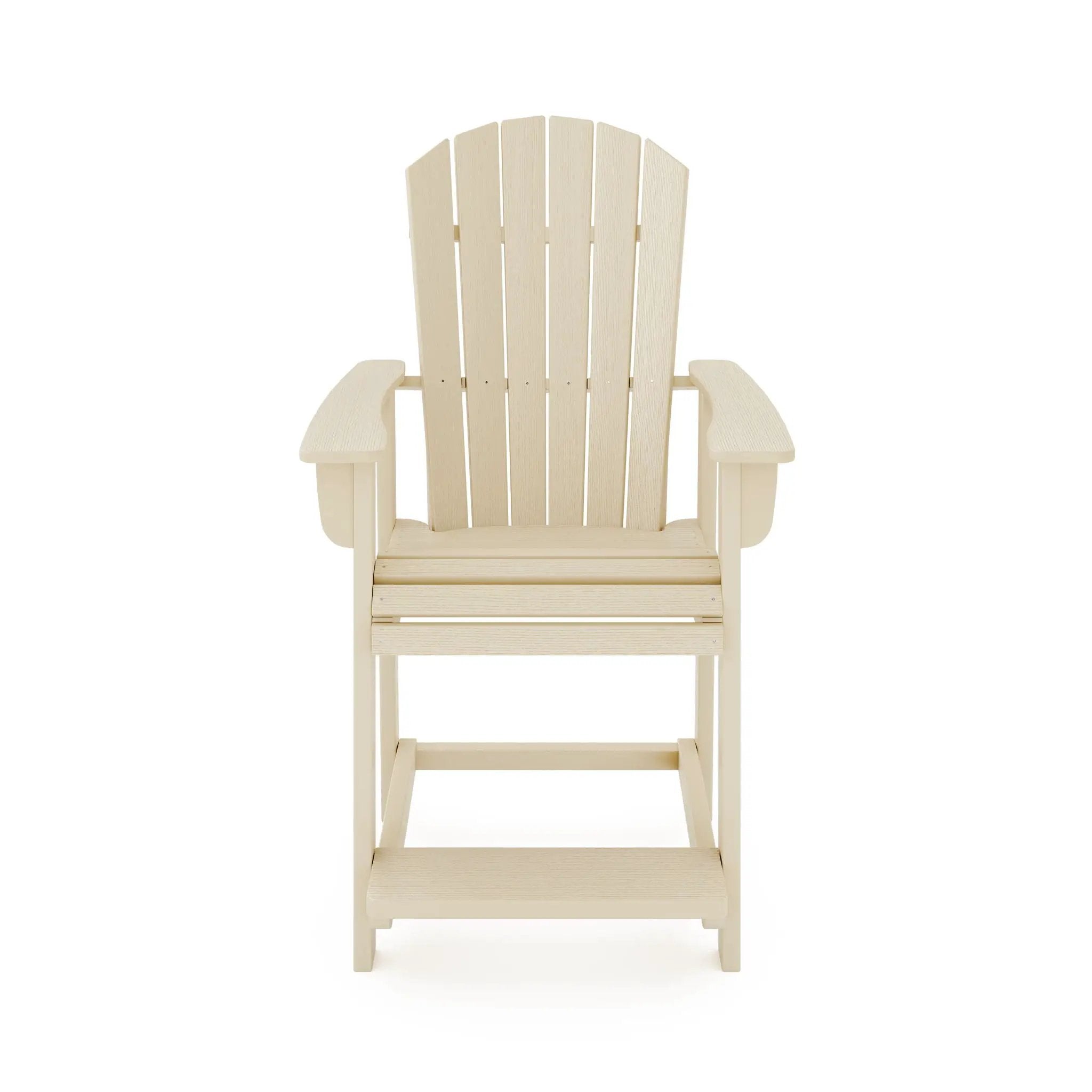 Adirondack Style Counter Chair Stylish HDPE Poly Lumber For Dining, Patio, And Garden Comfort by HouseOfZazla