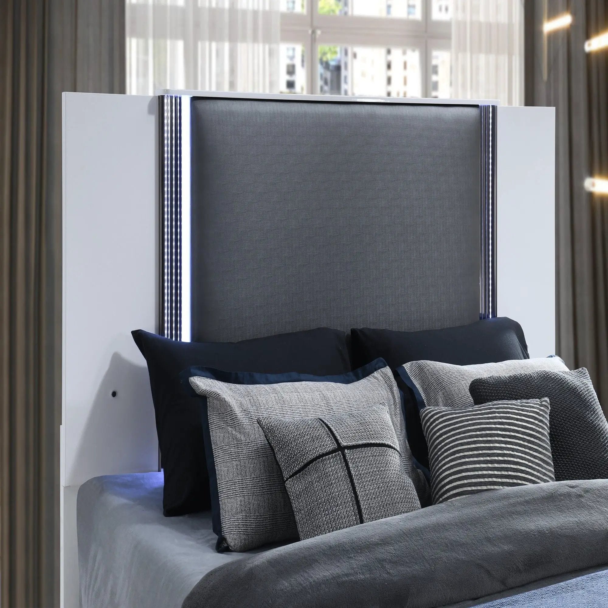 Moon - Bed & LED Accent Lighting by Unique Piece Furniture